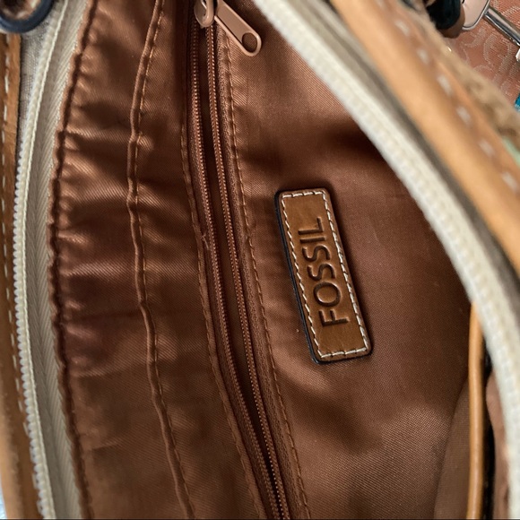 Fossil | Patchwork/ Weave Leather Multi Color Bag - Picture 10 of 16